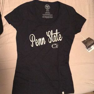 Navy blue with white sequin Penn State tee
